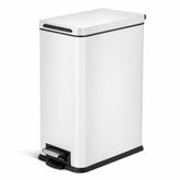 Home Zone Living slim trash can in steel finish for compact kitchens