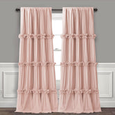 Homechoice Decor thermal insulated peach pink curtains 2 panels block light and enhance privacy