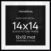 Homeforia 14x14 black frame front view for a modern display.