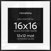 Homeforia 16x16 black matte frame for modern interior displays