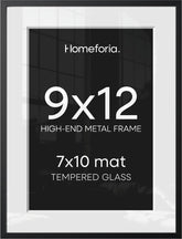 Homeforia 9x12 black matte aluminum frame front view for a modern look.