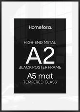 Homeforia A2 matte black exterior frame enhances a modern display.