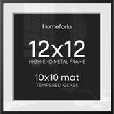 Homeforia Black 12x12 frame front view for gallery-ready photos