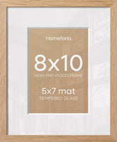 Homeforia natural oak 8x10 frame with warm grain for upscale wall displays.