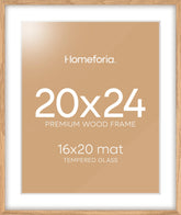 Homeforia wood frame 20x24 natural oak shows real grain for a luxurious display