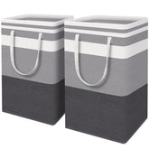 HomeHacks 2-pack large laundry basket with freestanding frame for upright stability.