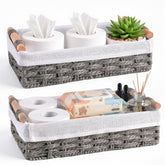 HomeHacks 2-pack storage baskets with handles for easy countertop organization