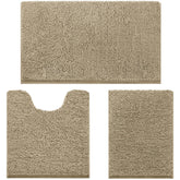 HOMEIDEAS 3 piece small bath rug 17x24 offers soft comfort and quick water absorption on tile floors