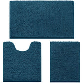 HOMEIDEAS 3-piece bathroom rugs small 17x24 for compact spaces with quick water absorption.