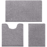 HOMEIDEAS 3-piece bathroom rugs small rug 17x24 with plush texture and quick moisture uptake.