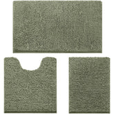 HOMEIDEAS 3-piece set small rug 17x24 with non-slip backing for safety.
