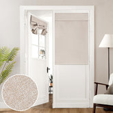 HomeIdeas linen blackout French door curtain blocks light for restful mornings