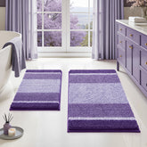HOMEIDEAS purple bath rugs show plush chenille texture for cozy feet