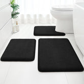 HOMEIDEAS Upgraded bath rug with memory foam for cloud-like comfort, absorbent surface.
