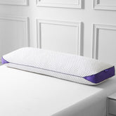 HOMELAB adjustable memory foam pillow on bed showing full size for side sleepers