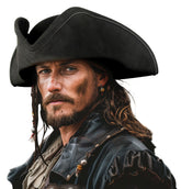 HOMELEX pirate hat in black tricorn for versatile cosplay