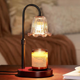 Homelist dimmable candle wax warmer front view enhances cozy living room ambiance.