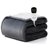 Homemate electric blanket on bed for cozy warmth and quick warmth at night.
