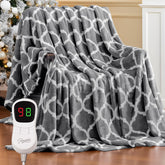 Homemate heated blanket with soft-flannel fabric delivers cozy warmth.