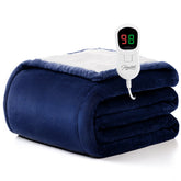 Homemate heated blanket throw 50x60 on sofa provides cozy warmth.
