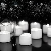 Homemory 48-pack cool white tea lights create warm wedding ambiance