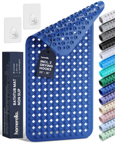 Homerella bathtub mat with non-slip suction cups for secure grip in every shower.