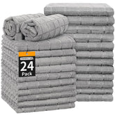 HOMERHYME hand towels in bathroom gray 24-pack for quick drying and lint-free use