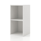 Apexa 2-Cube open shelf in white for versatile dorm storage.