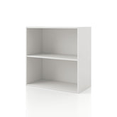 Apexa 2-Tier Cube Storage Shelves front view for tidy living spaces
