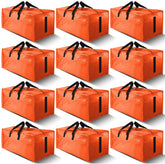 HOMESURE 12-pack large moving bags with zippers and handles for easy transport.