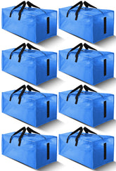 Homesure eight-pack moving bags with zippers enable sturdy transport of bulky items