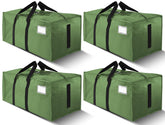 HOMESURE olive green large moving bag, closed securely for easy transport and storage up to 65 lbs.