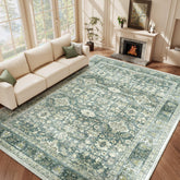 HOMFINE 8x10 area rug with floral pattern adds vintage charm to living spaces.