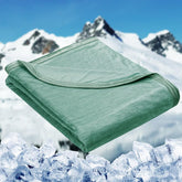 HOMFINE cooling blanket front side breathable for hot nights.