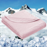 HOMFINE cooling blanket front side showing dual-layer cooling fabric for hot sleepers