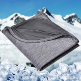 HOMFINE cooling blanket front view with breathable side for cooler nights