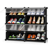 HOMIDEC 4-tier shoe rack front view for compact entryway organization