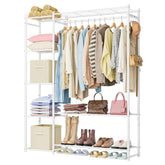HOMIDEC Wardrobe Closet with four-tier shelves for organized folding items.