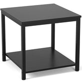Homieasy side table with 20-inch square top view showing ample surface for snacks