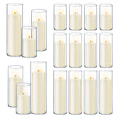 Homjoy ivory white pillar candles for elegant wedding centerpieces.