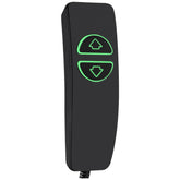 Hommoat CD001 remote front view with illuminated buttons for easy nighttime use.