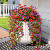 Hommyea artificial hanging flowers outdoors, two-piece set for porch decoration.