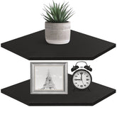 Homode corner shelf wall mount two-pack for neat corner storage and display