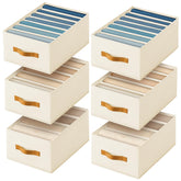 Homsorout 6-pack closet organizers with folded design save space and simplify storage.