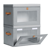Homsorout front-opening closet bin for easy access on high shelves