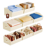 Homsorout large closet organizers with trapezoid bins on shelf for neat storage.