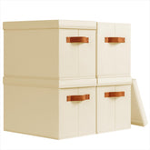 Homsorout storage bins with lids foldable design for compact storage
