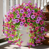 Homsunny hanging flowers for outdoors deliver vibrant color and low maintenance.