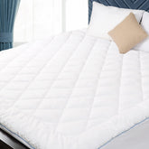 HOMTEC Queen Mattress Pad top layer cotton for soft, breathable sleep.