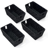 Homyfort black storage basket on a shelf for simple organization